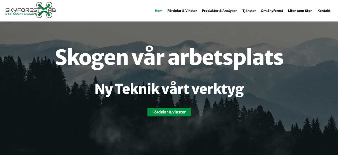 Hemsida Skyforest AB